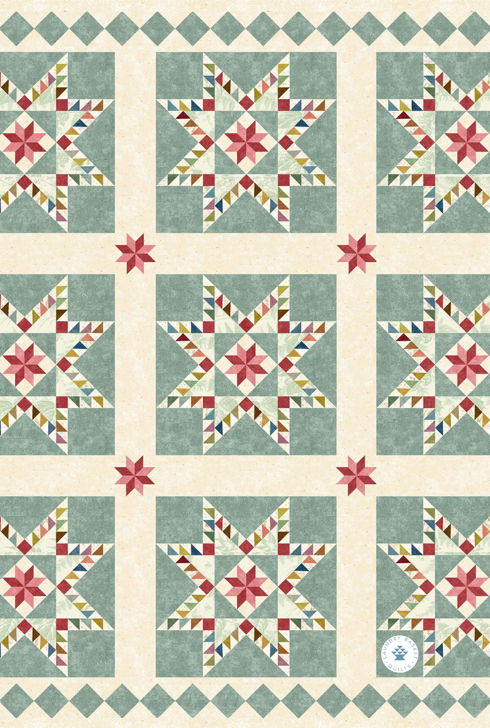 LB Kitchen Towel - Heritage Feathered Star