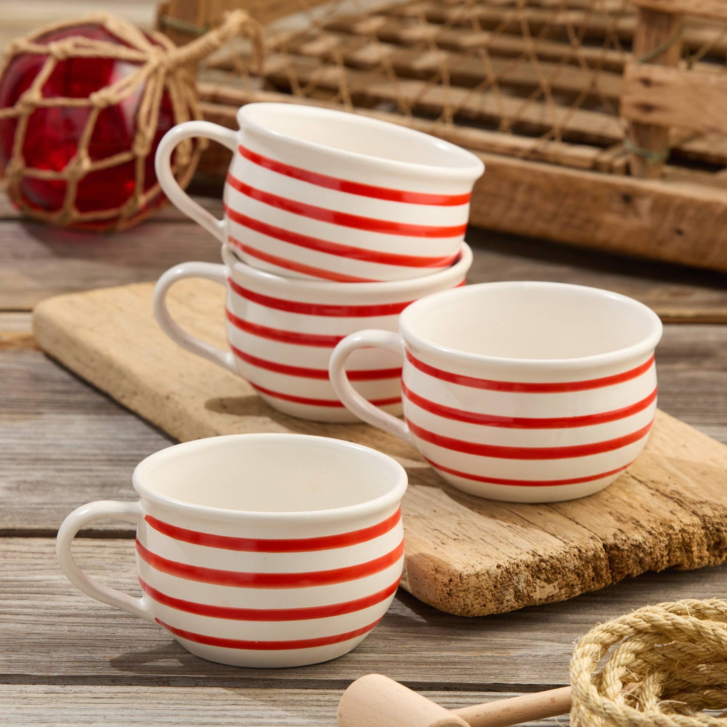 Red Stripe Jumbo Bowl