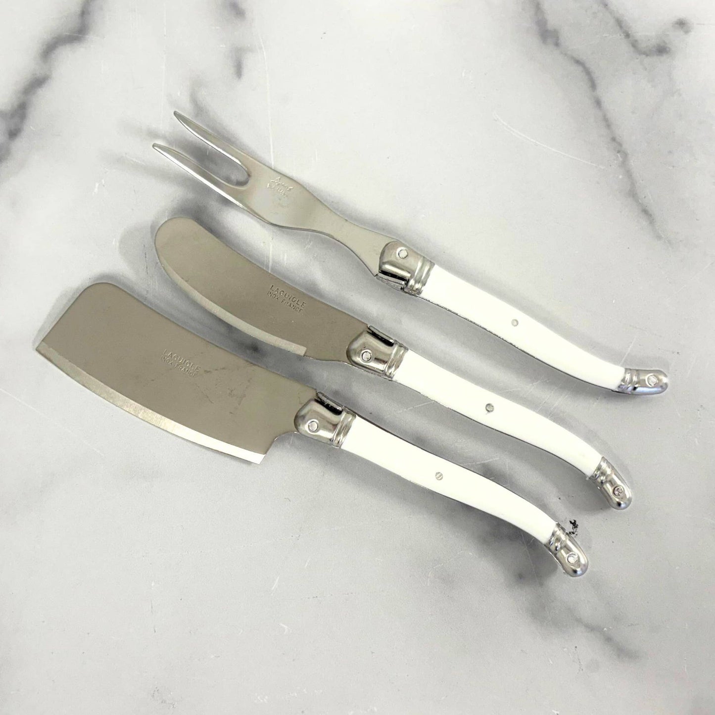 Laguiole Cheese Cleaver, White