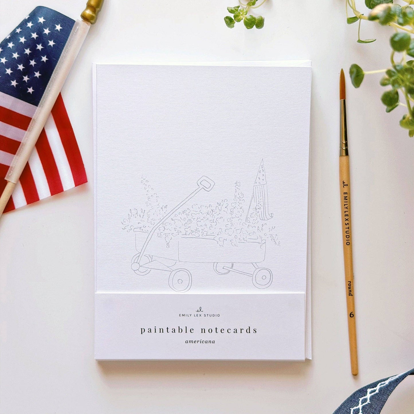 Americana Paintable Watercolor Notecard Set