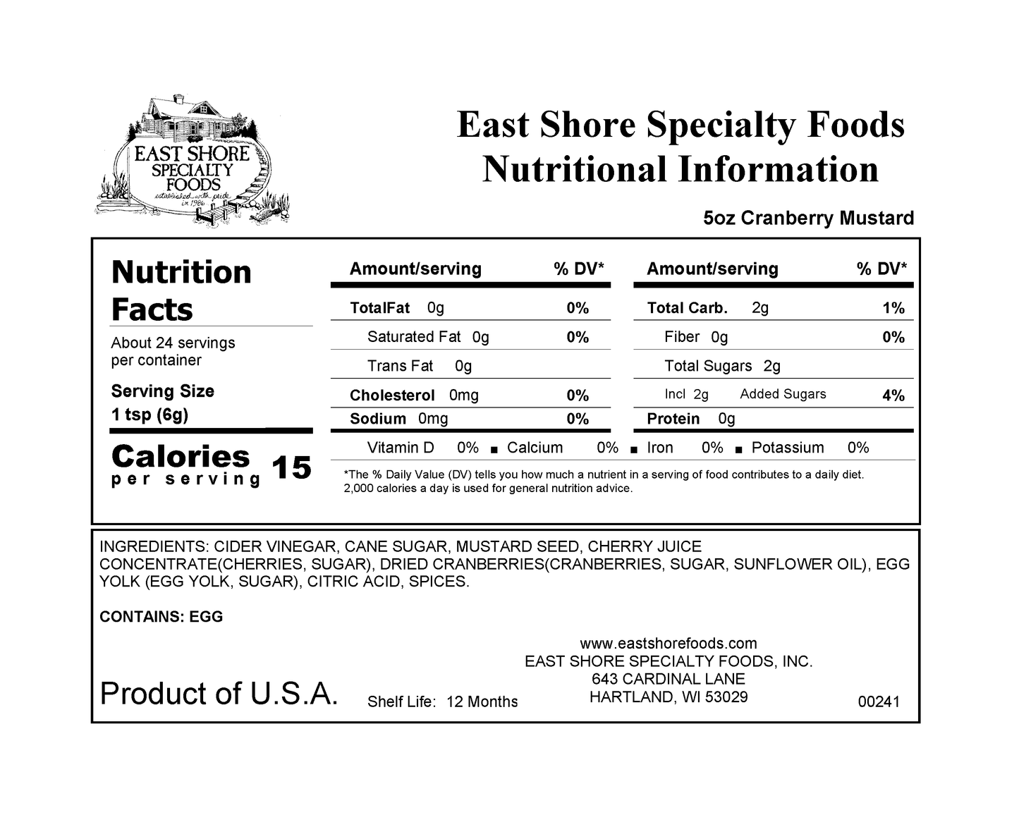 Cranberry Mustard - 5oz