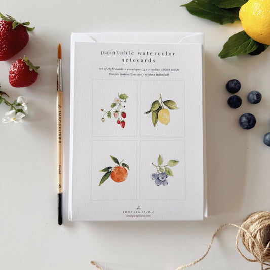Fruit Watercolor Notecard Set