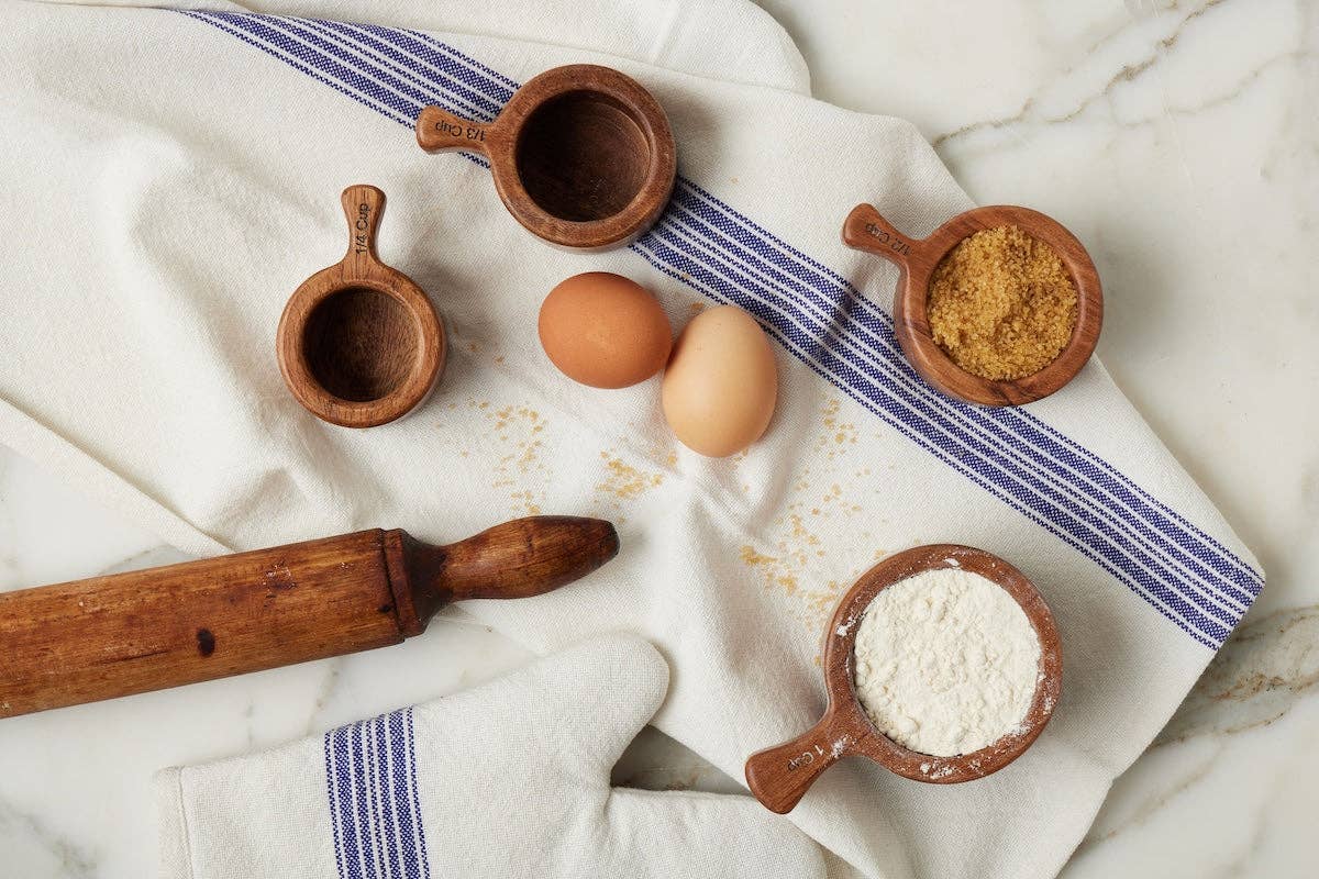 Oven Mitt, Vintage Navy Blue Stripe, Set of 2