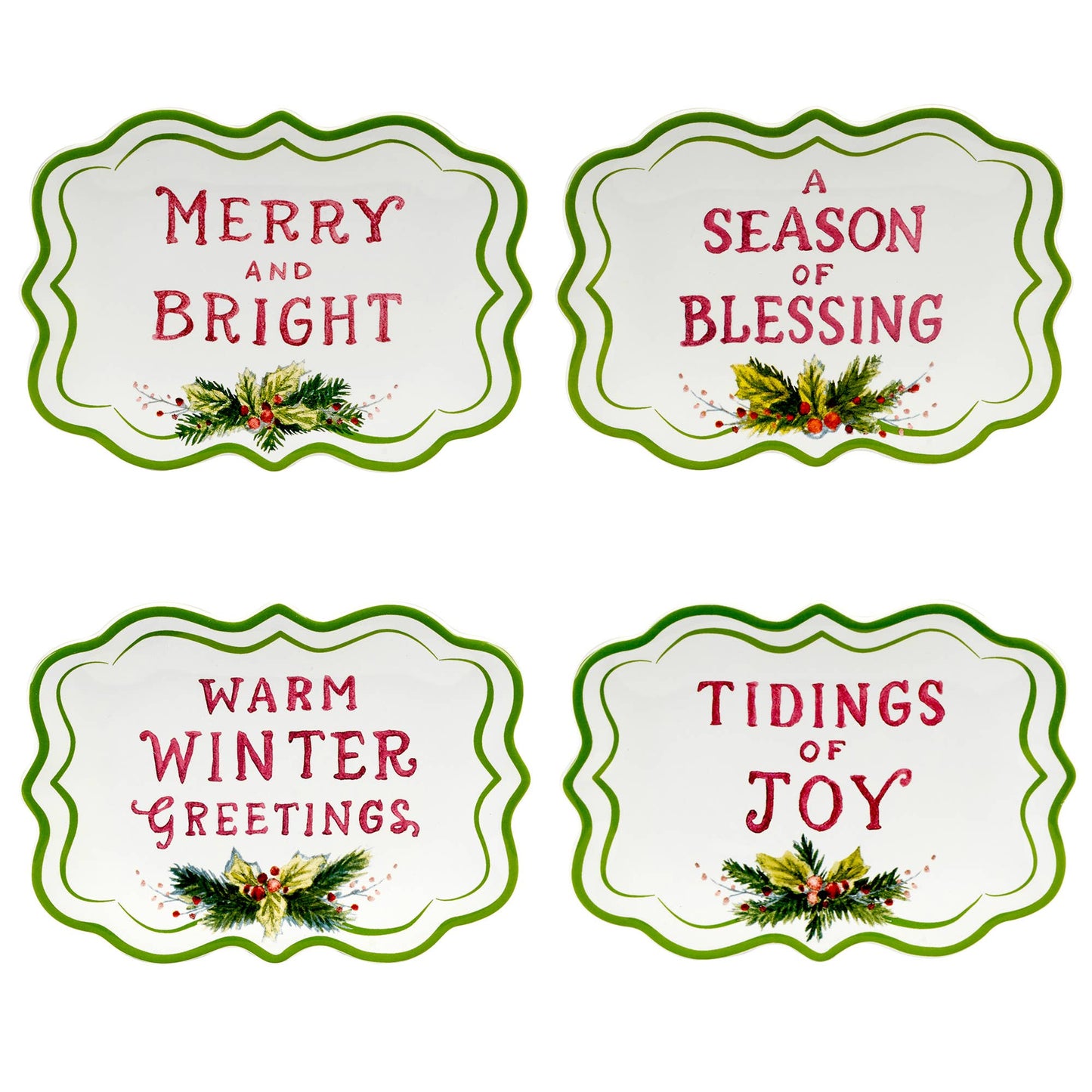 Christmas Canape Plate Set