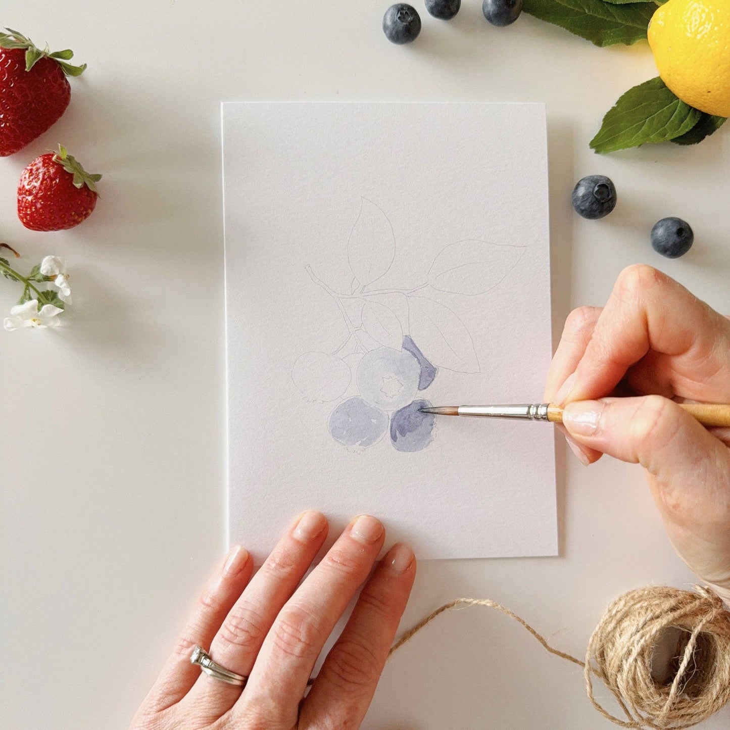 Fruit Watercolor Notecard Set