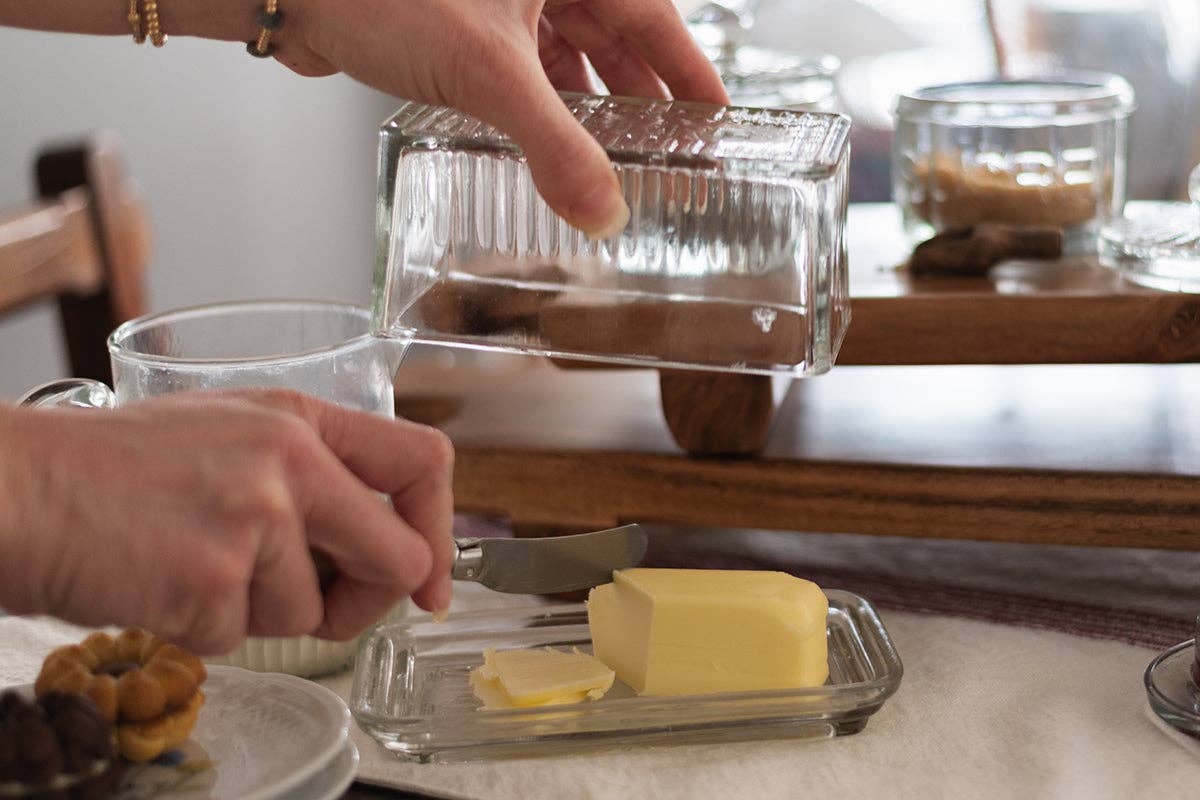 Bistro Glass Butter Dish